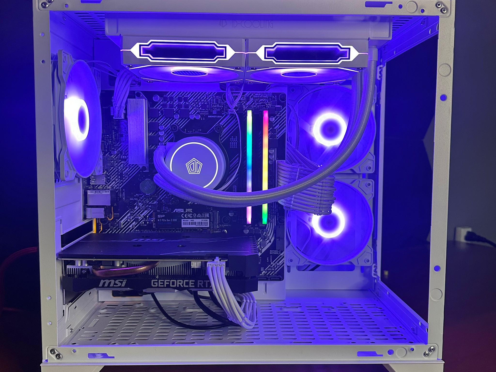 White RTX Gaming PC with AIO