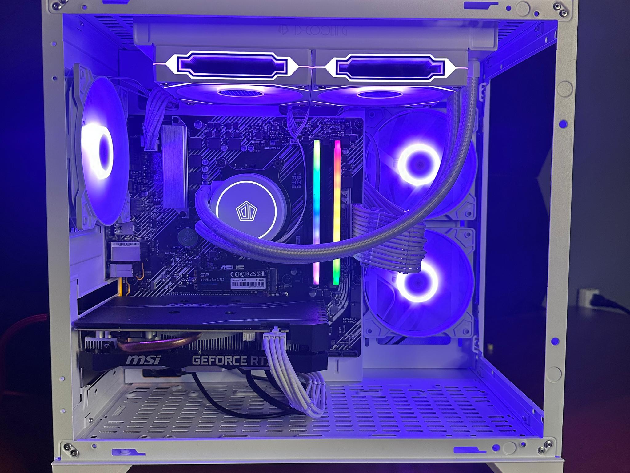 White RTX Gaming PC with AIO