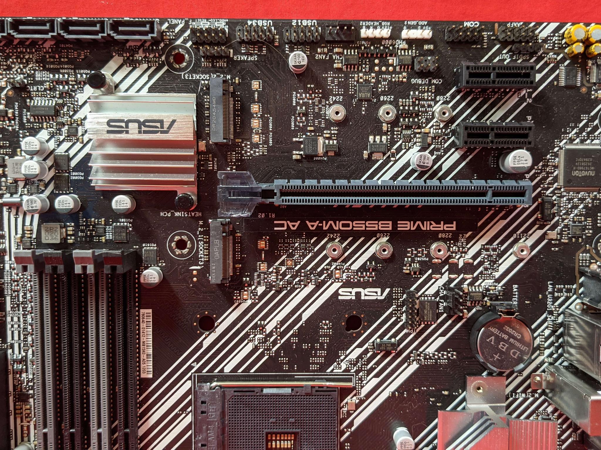 *AS IS/FOR REPAIR* Asus Prime B550M-A AC AMD Socket AM4 DDR4 MicroATX Desktop Motherboard No I/O