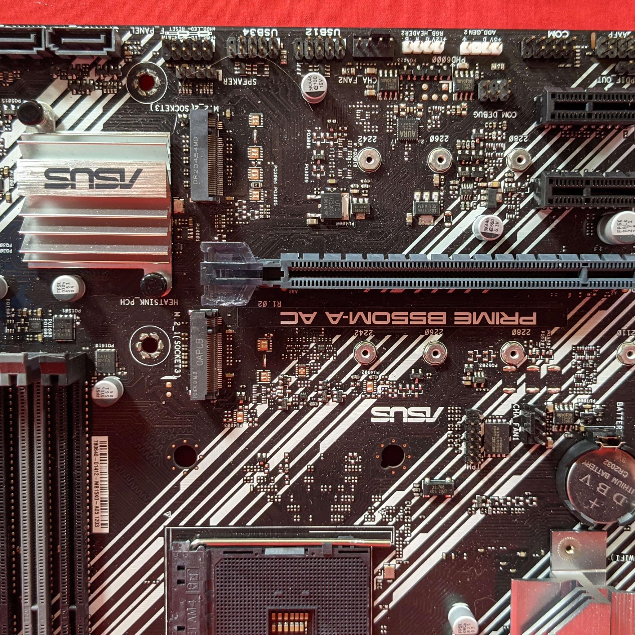 *AS IS/FOR REPAIR* Asus Prime B550M-A AC AMD Socket AM4 DDR4 MicroATX Desktop Motherboard No I/O