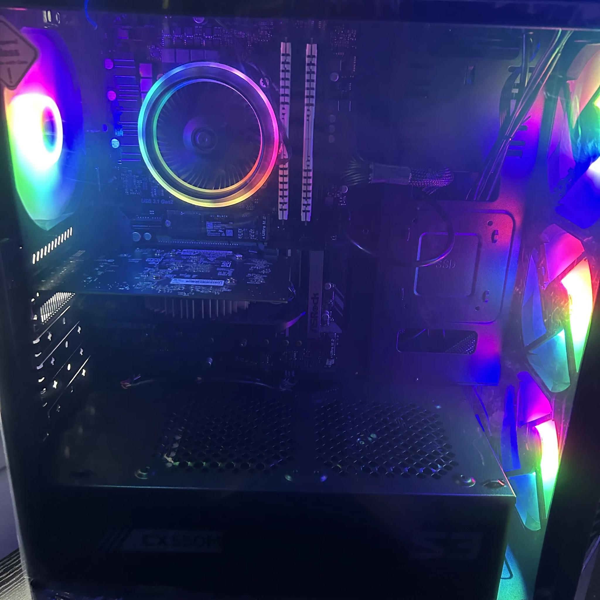GAMING PC i5 9400f 16GB DDR4 NVIDIA GTX 1050 TI RGB Lighting RGB Fans