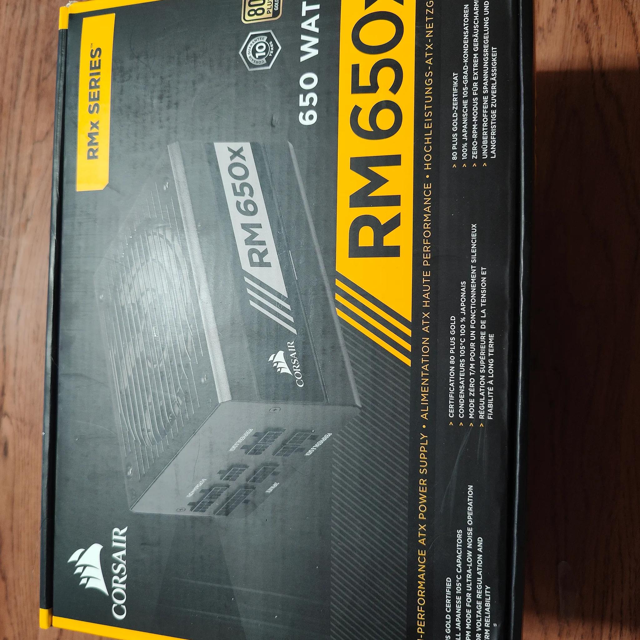 Corsair RM 650 W 80+ Gold Certified Fully Modular ATX Power Supply - Fully Modular - All Cables