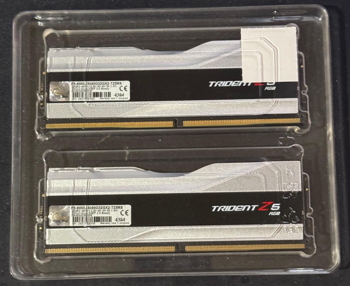 G.SKILL Trident Z5 RGB Series (Intel XMP 3.0) DDR5 RAM 64GB (2x32GB) 6000MT/s CL30-40-40-96 1.40V