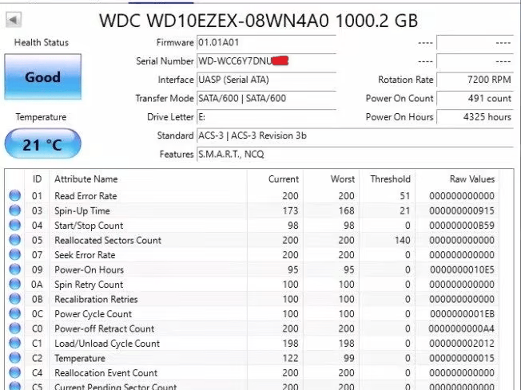 WD Blue 1TB 3.5in HDD SATA 6 Gb/s 7200RPM