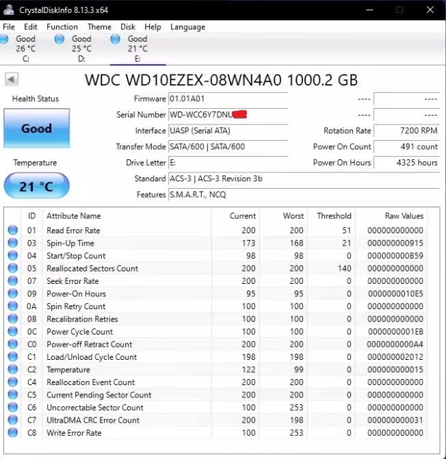WD Blue 1TB 3.5in HDD SATA 6 Gb/s 7200RPM