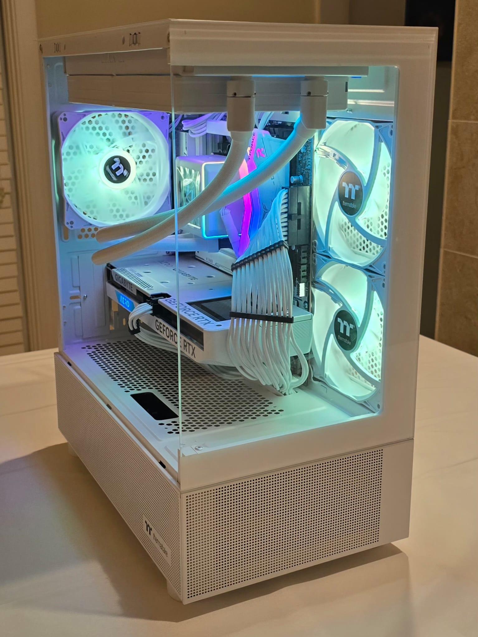 Custom White ARGB Gaming PC – Sleek, Powerful, and Ready to Go