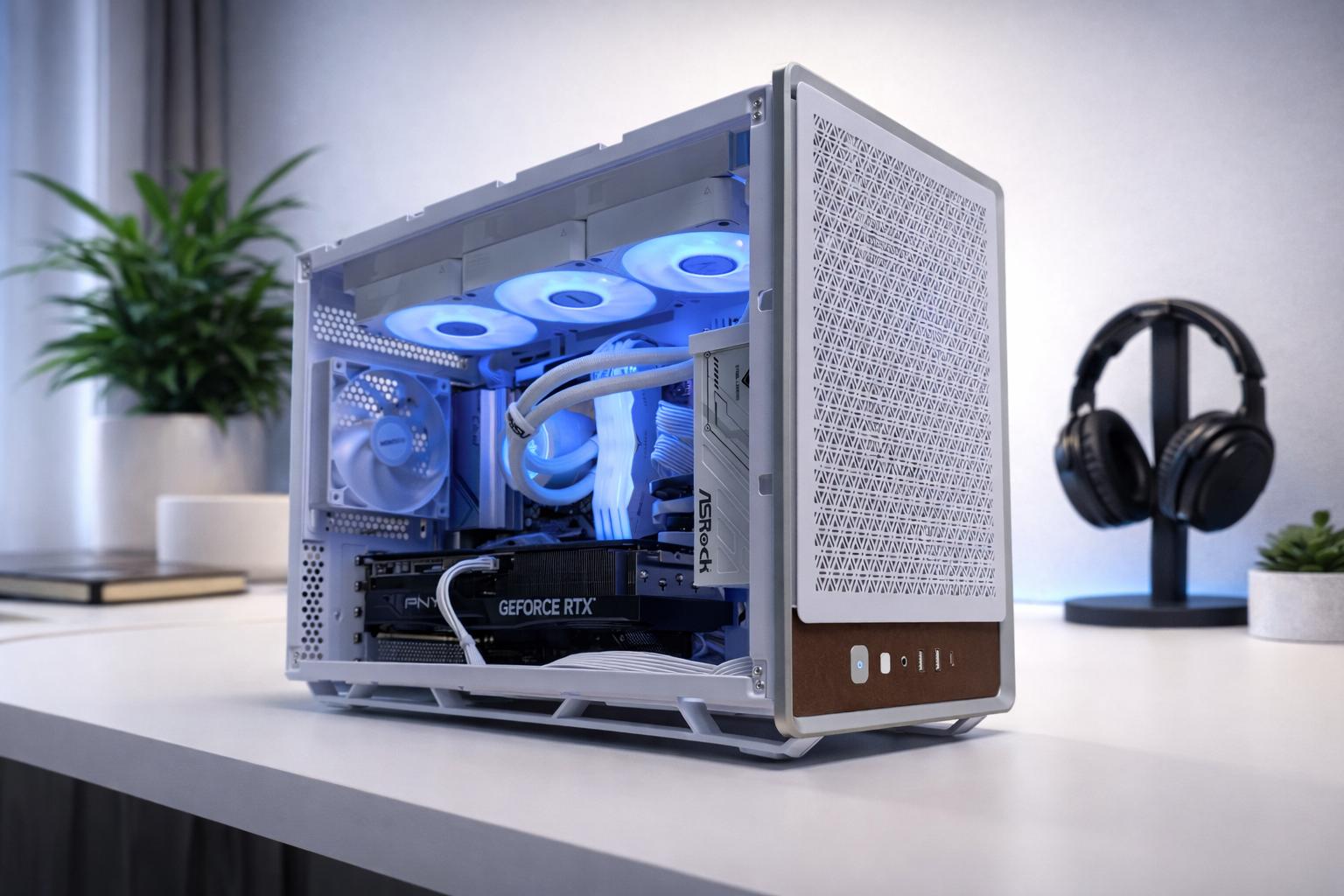 INSANE White RTX 5070 Ti Gaming PC | Ryzen 5 7600X | 32GB DDR5 | 360MM AIO | AM5/1000w PSU/1TB NVME