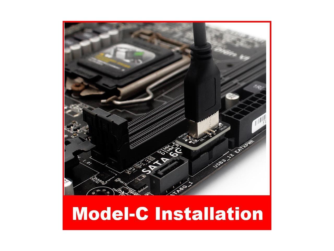 USB 3.0 Internal Header to USB 3.1/3.2 Type C Converter For Computer Motherboard