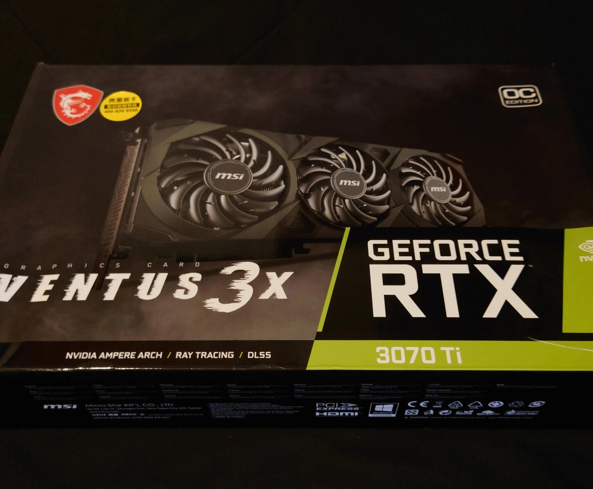 Selling | Used like New | MSI GeForce RTX 3070 Ti VENTUS 3X 8G OC Edition
