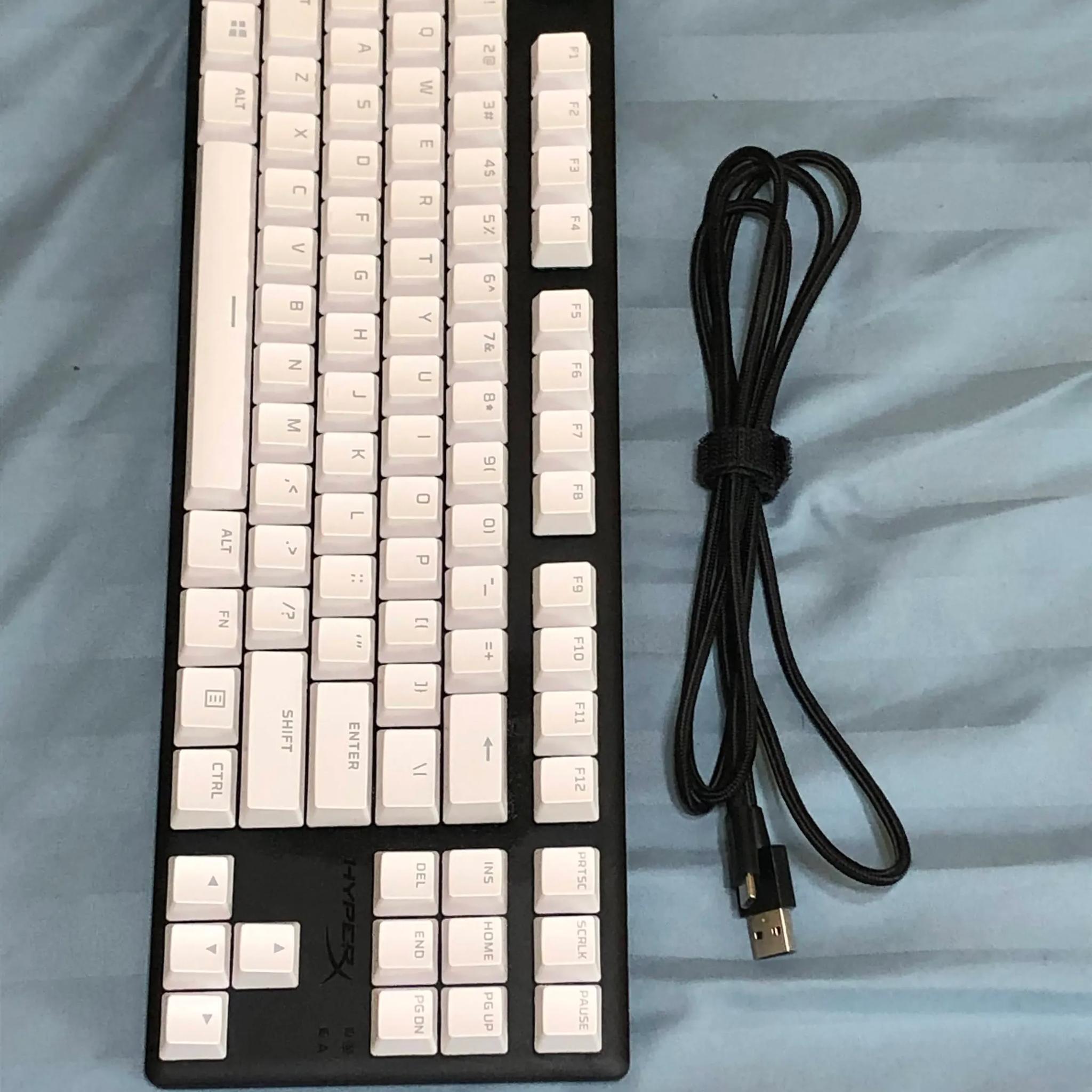HyperX Bundle (TKL Keyboard With Aqua Tactile, Extra Keycaps, & Wired PulseFire Haste 2 Mouse)