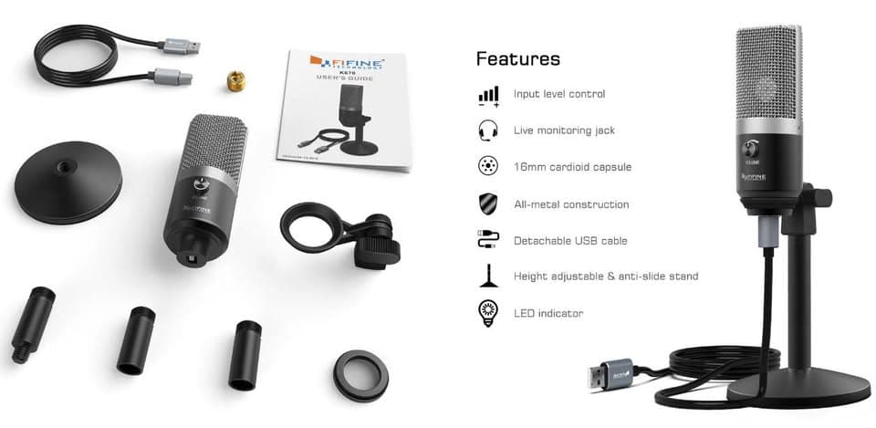 K670 Fifine USB Microphone