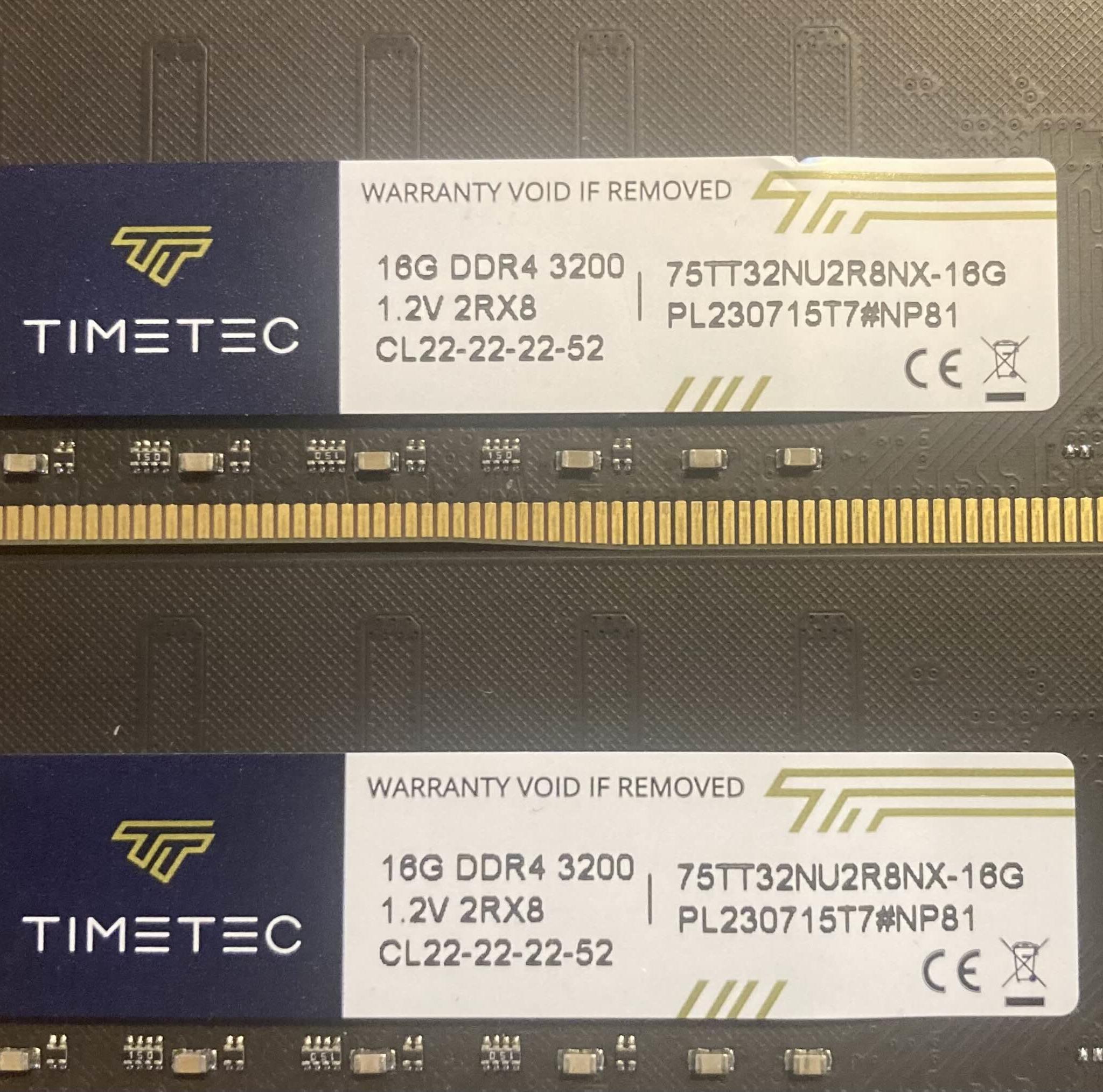 2x16GB TIMETEC PREMIUM DDR4 3200MHz CL22