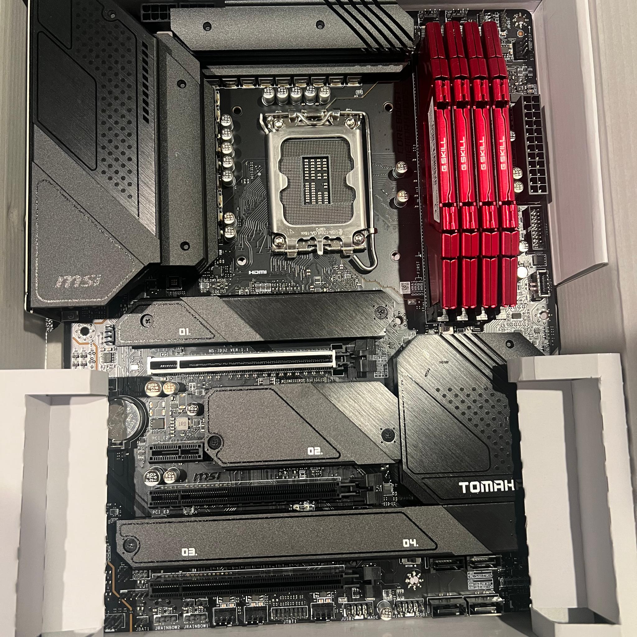 MSI Z690 MAG Tomahawk WiFi DDR4 Intel LGA 1700 ATX Motherboard + 32 GB of DDR4 3600 MHz Ram.