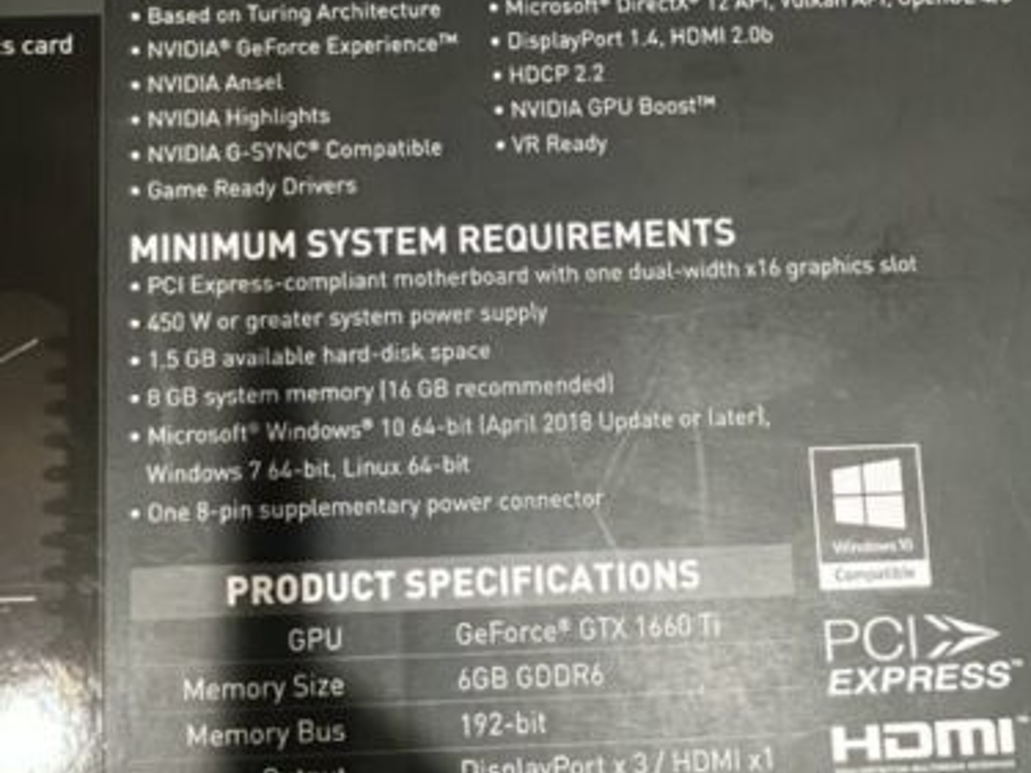 MSI GeForce GTX 1660 Ti 6GB GDDR6 VENTUS XS OC Graphics Card