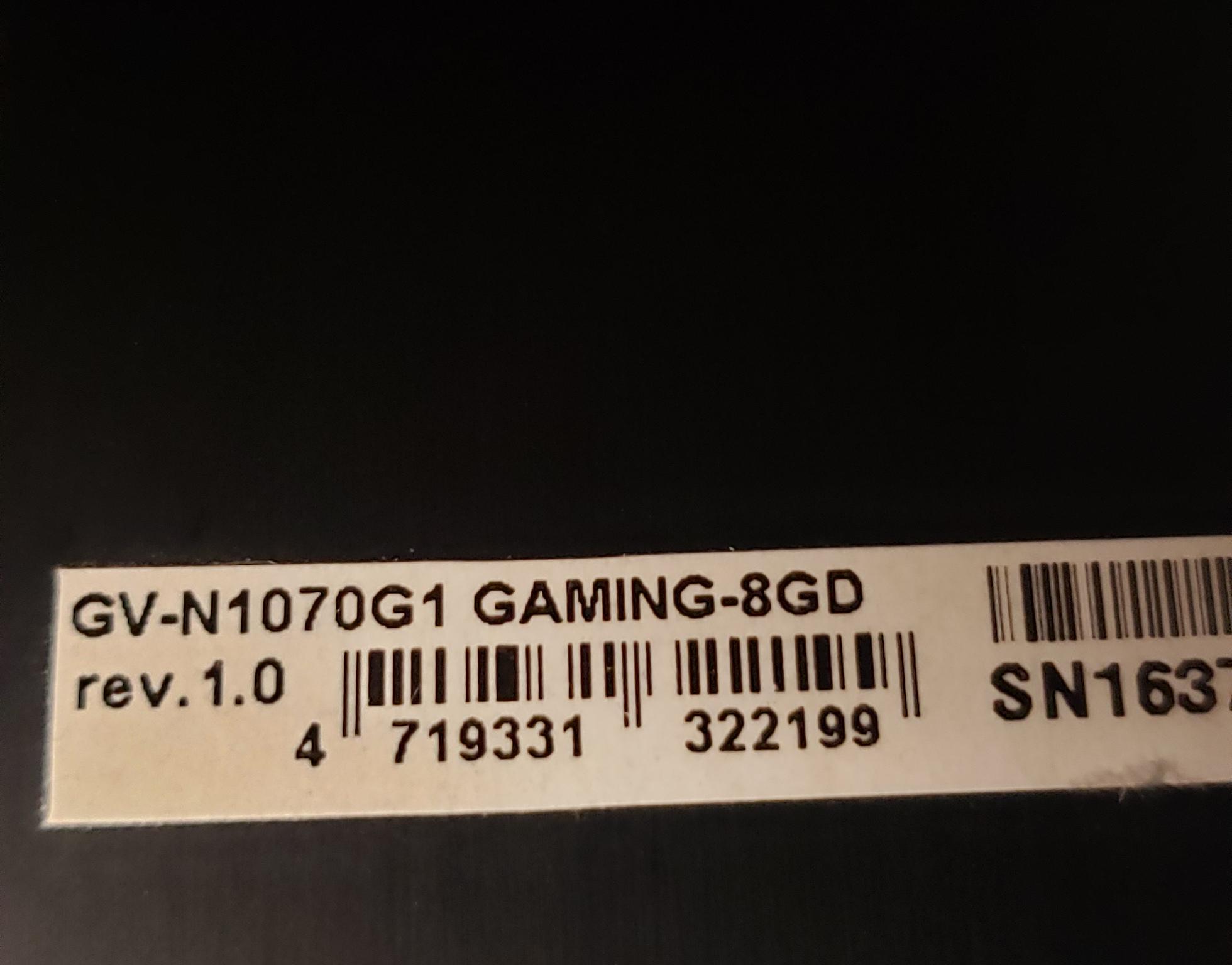 Gigabyte G1 Gaming GTX 1070 graphics card