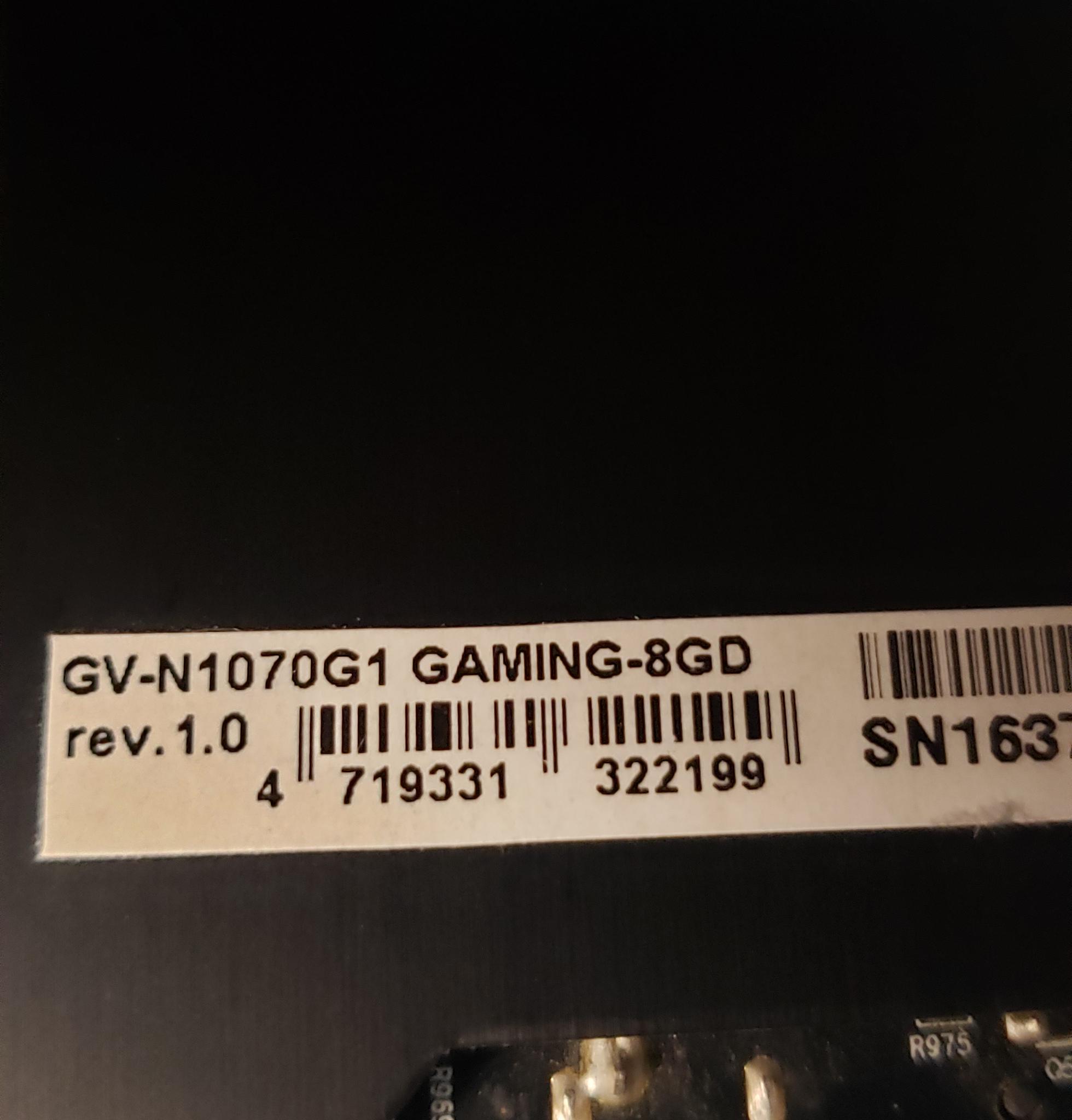 Gigabyte G1 Gaming GTX 1070 graphics card