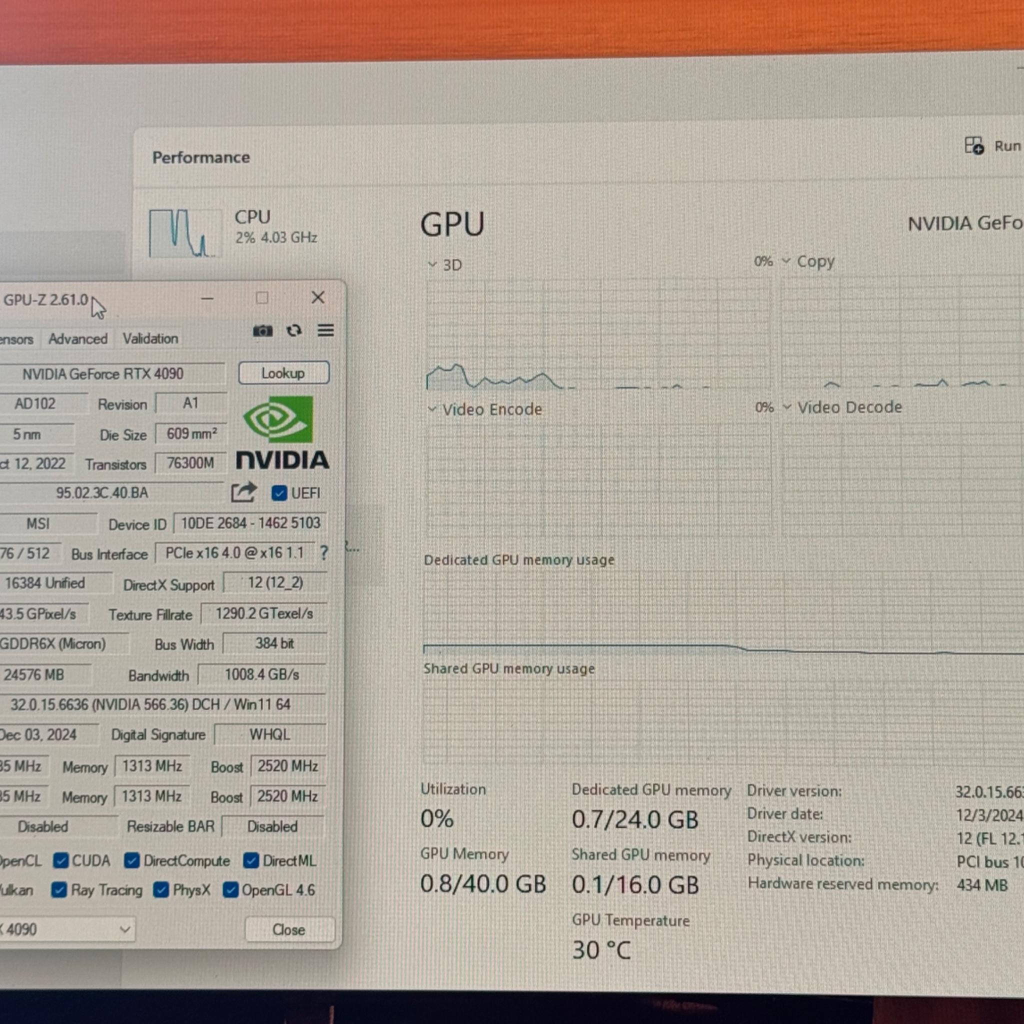 Geforce RTX 4090 msi Gaming Trio 24gb GDDR6X