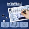 AULA F99 PRO (BRAND NEW) Blue White, Wireless Mechanical 95% LEOBOG Nimbus Switches w/ Knob