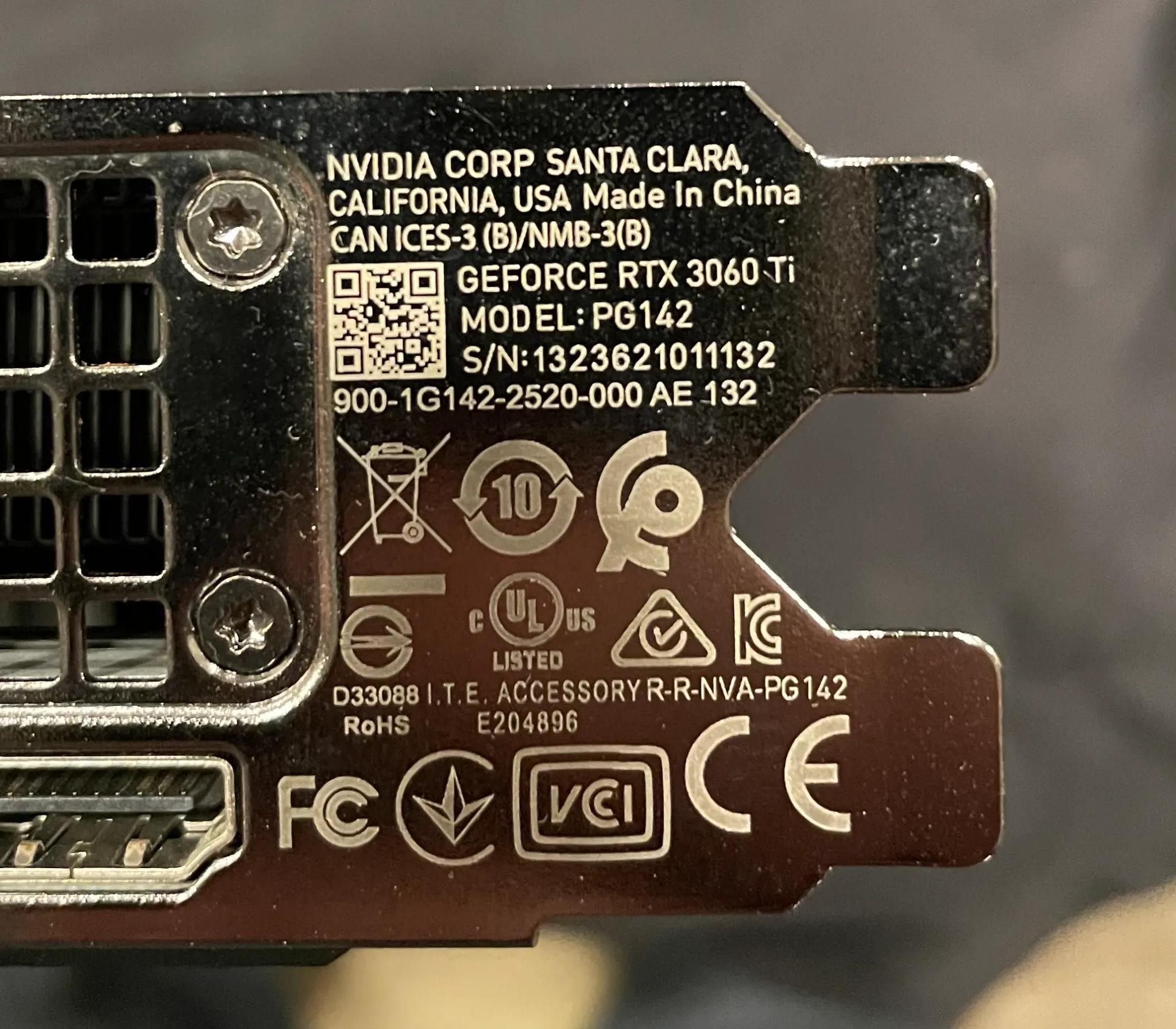 Nvidia 3060 Ti Founders Edition