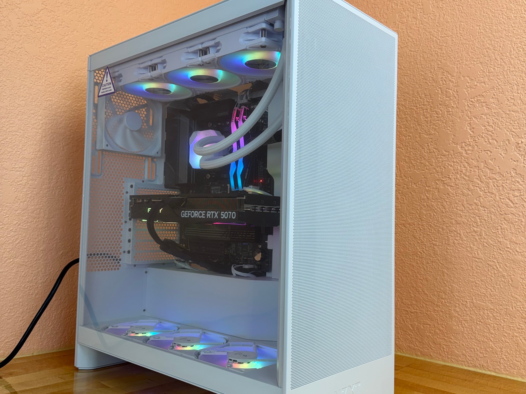 Whiteout Ryzen 7 9800X3D + RTX 5070 Gaming PC | 32GB DDR5 | 1TB NVMe