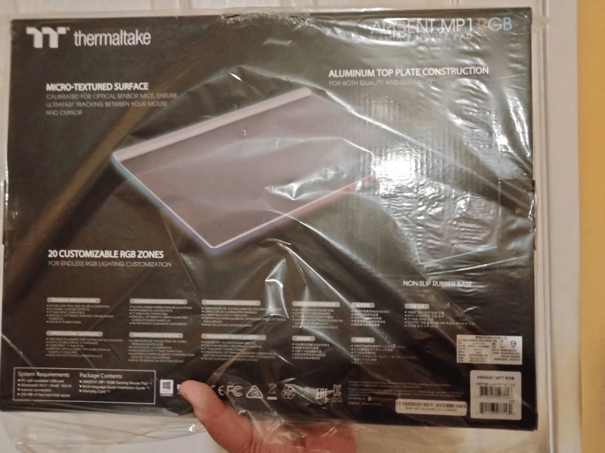 BNIB Thermaltake Argent MP1 RGB Gaming Mousepad