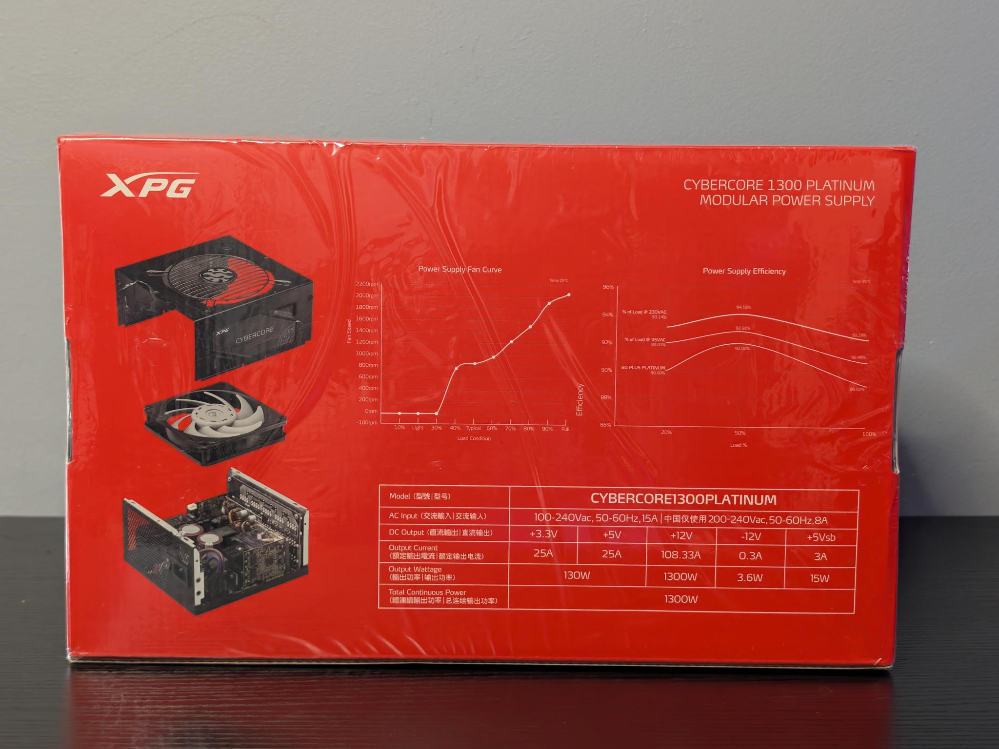 ADATA XPG CYBERCORE 1300W 80+ Platinum ATX Modular Power Supply