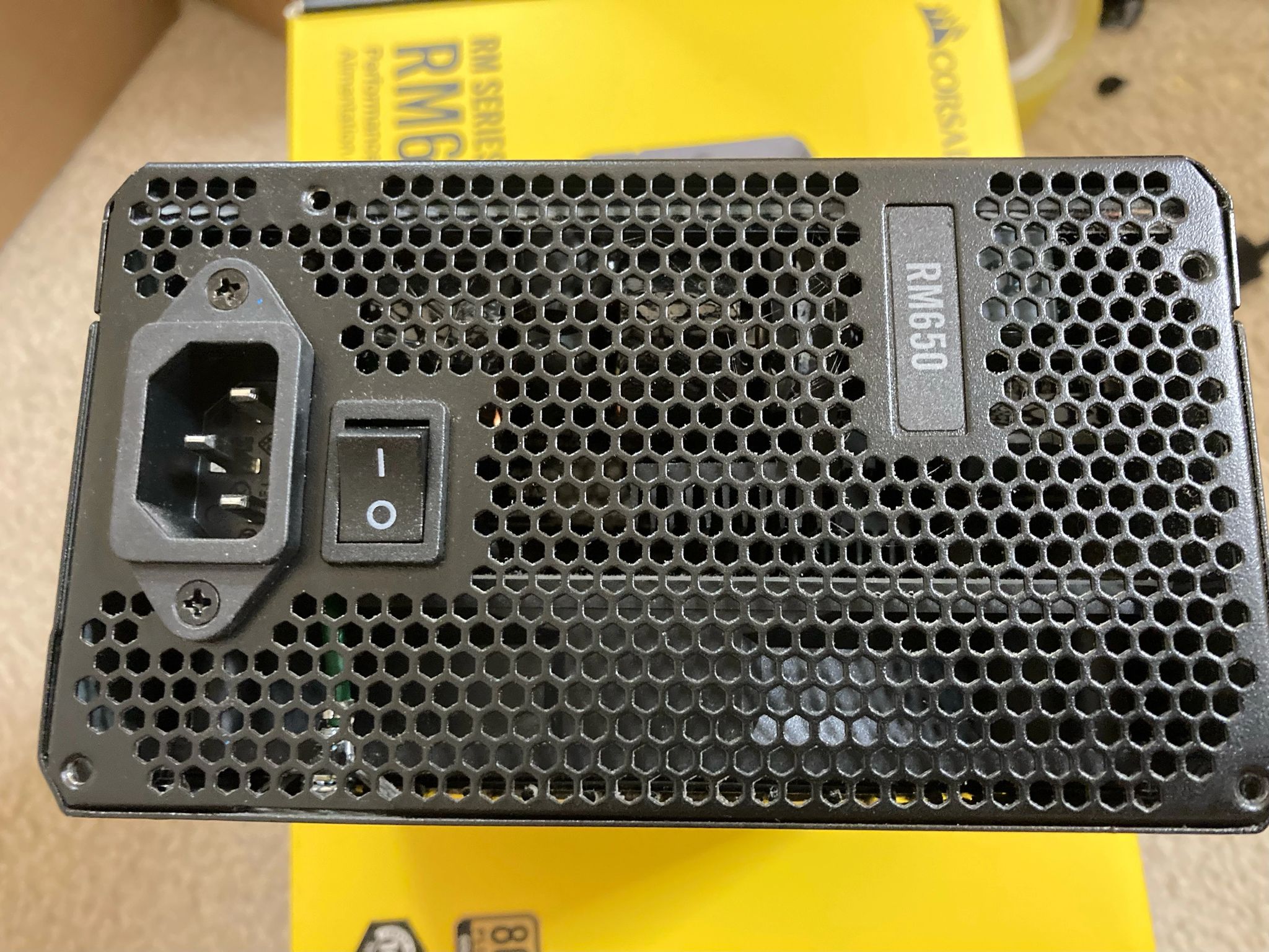 [INCLUDES CUSTOM CABLE EXTENSIONS!] Corsair RM650 80+ Gold Modular ATX PSU - Used, Good Condition 