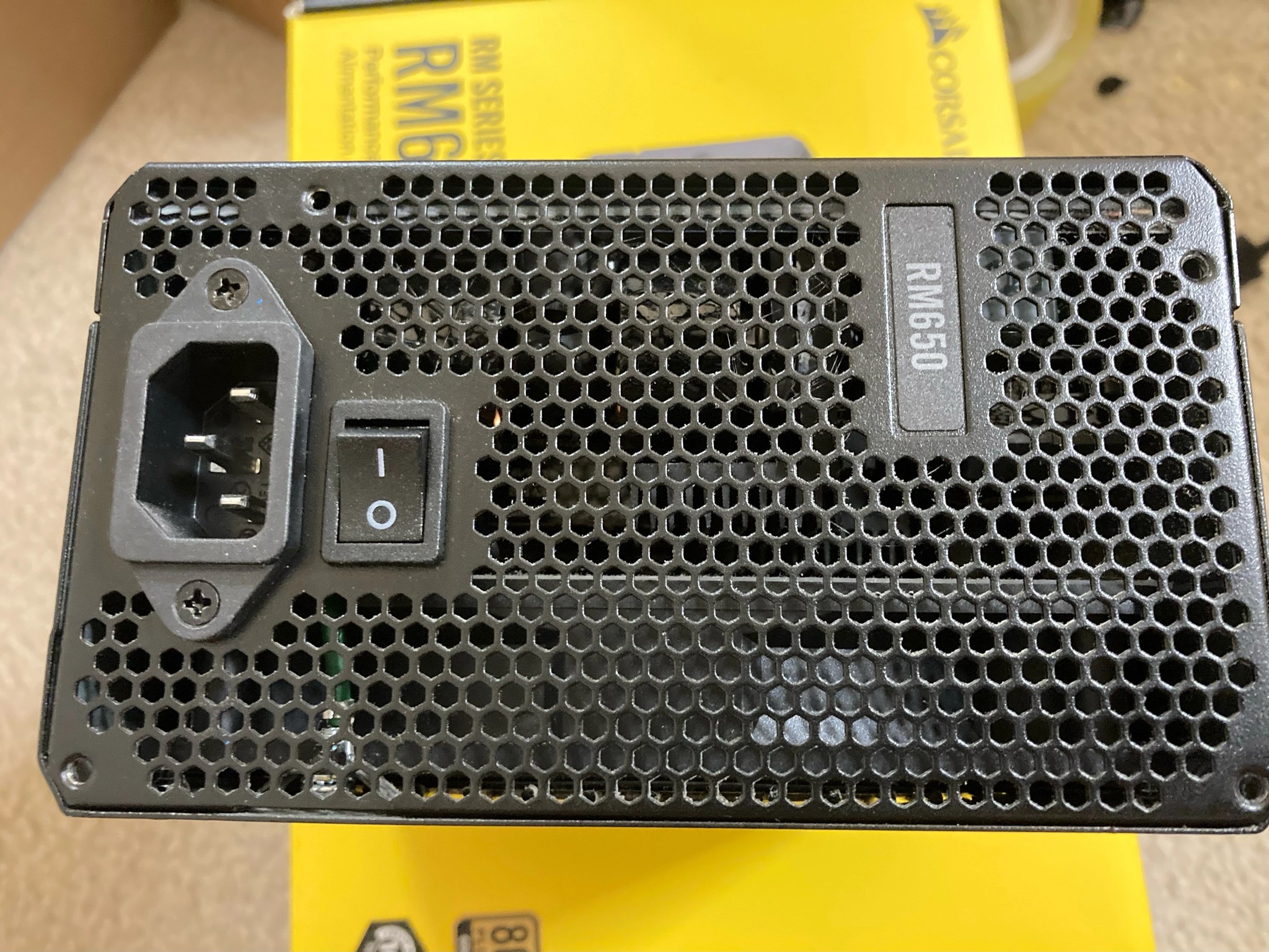 [INCLUDES CUSTOM CABLE EXTENSIONS!] Corsair RM650 80+ Gold Modular ATX PSU - Used, Good Condition 