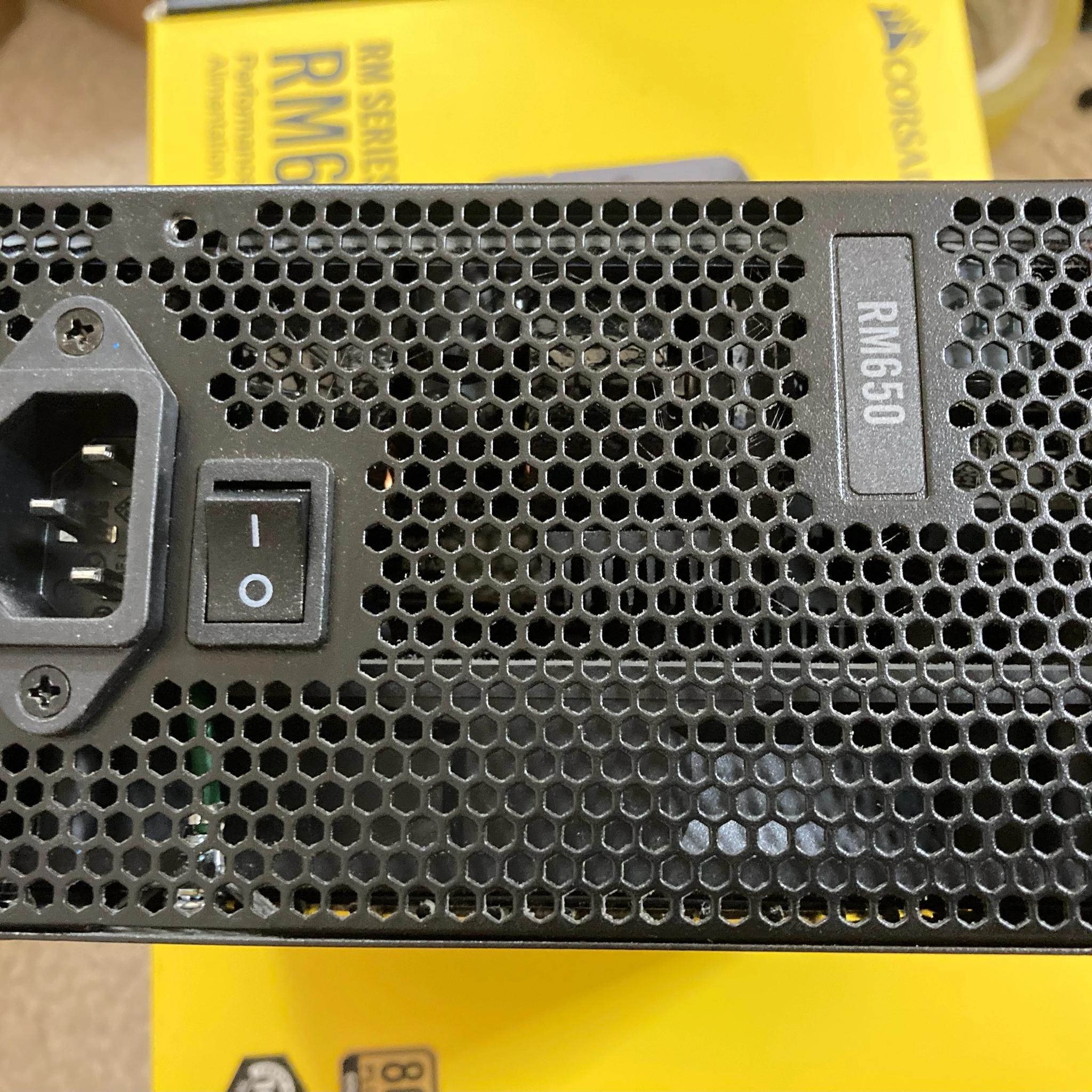 [INCLUDES CUSTOM CABLE EXTENSIONS!] Corsair RM650 80+ Gold Modular ATX PSU - Used, Good Condition 