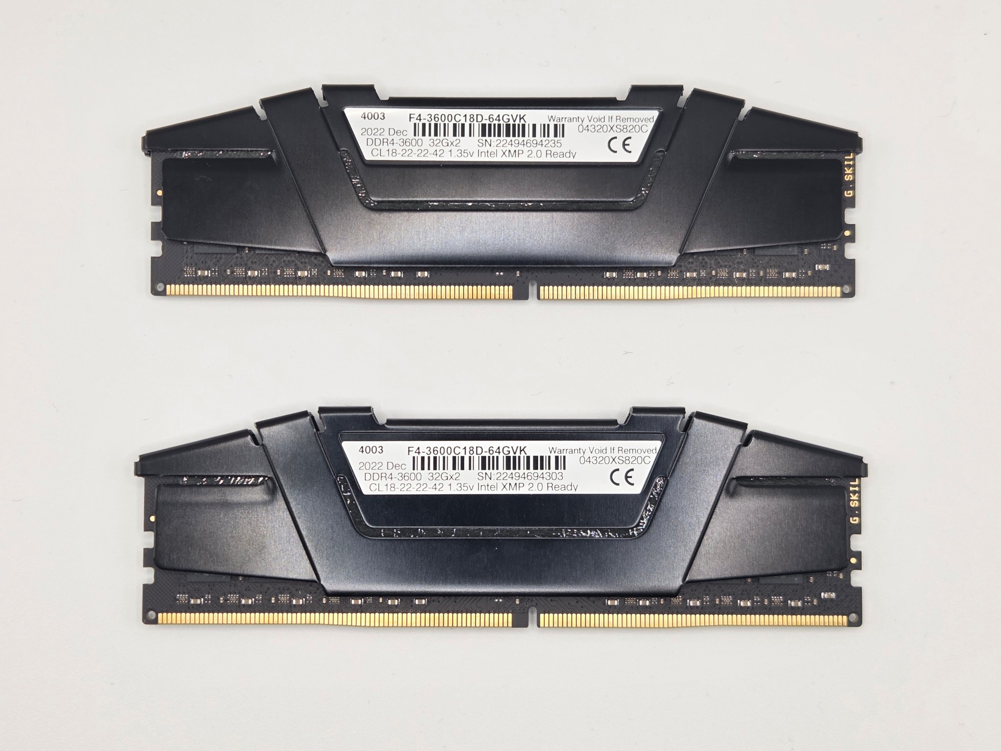 G.Skill RipjawsV CL18 DDR4-3600 64gb (32GBx2)