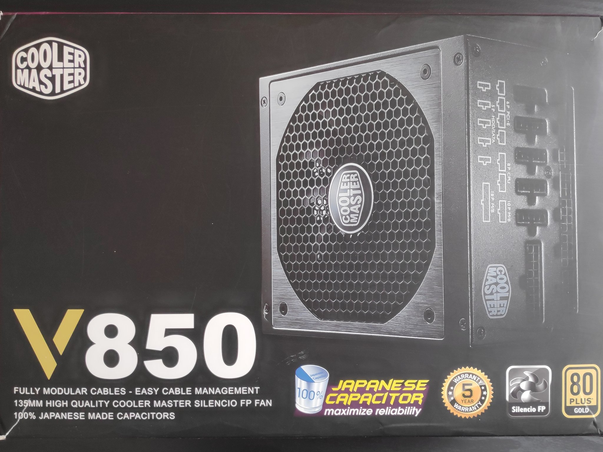 Cooler Master V850 Fully Modular 80 Plus Gold Power Supply