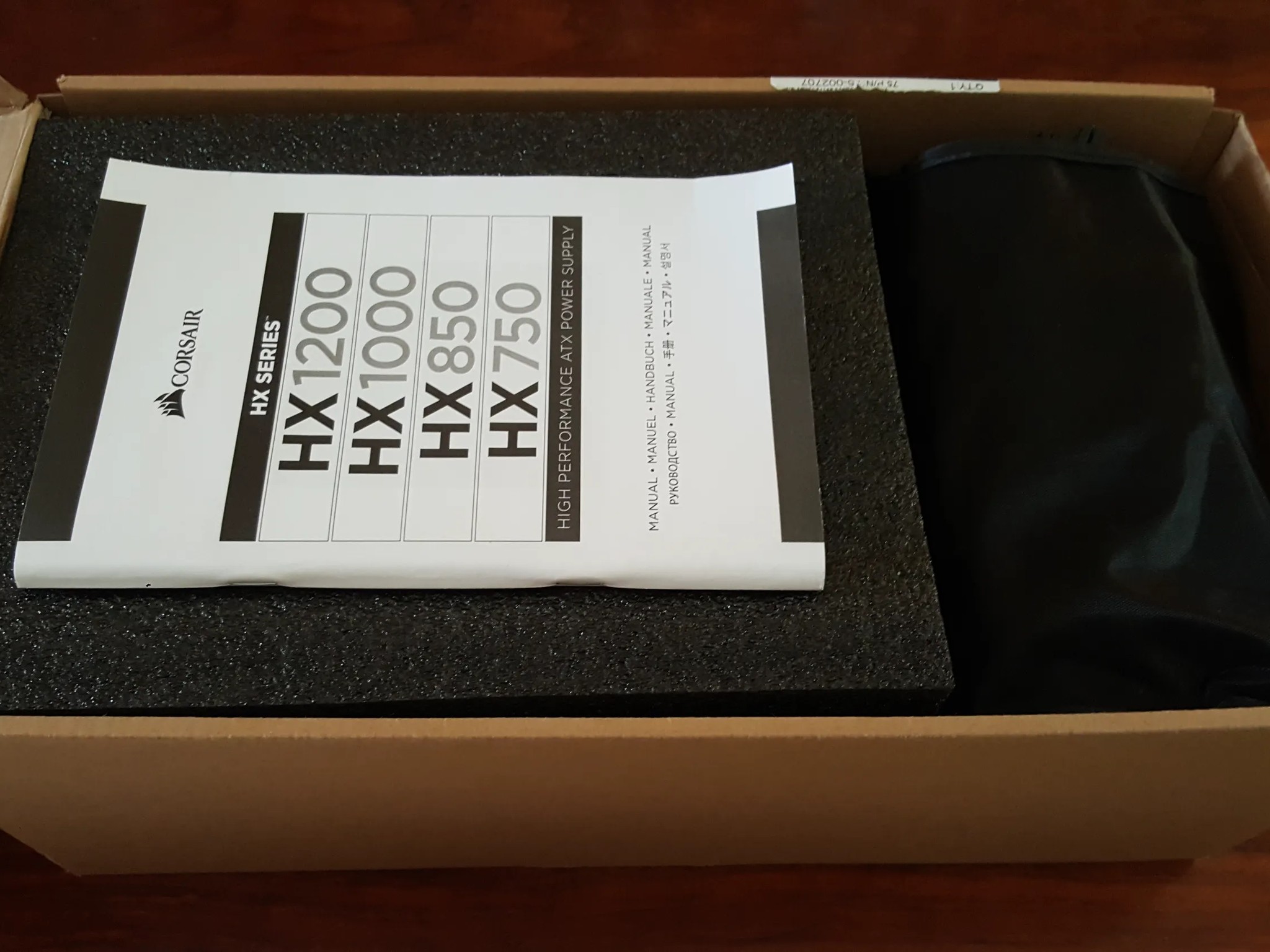 Corsair HX1200 Power Supply | 80+ Platinum (Open box, Includes everything)
