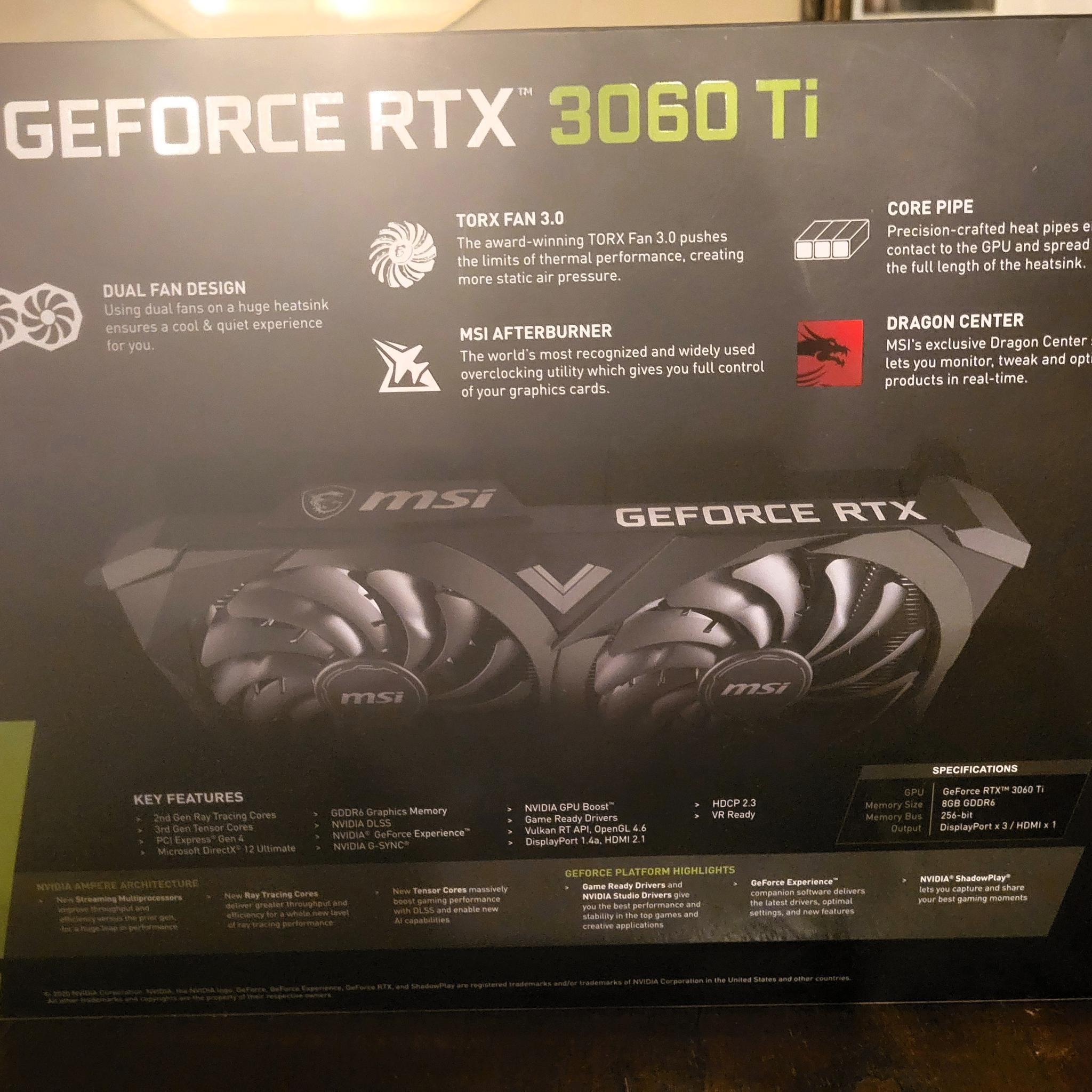 Used - MSI GeForce RTX 3060 Ti Ventus 2X OC Edition