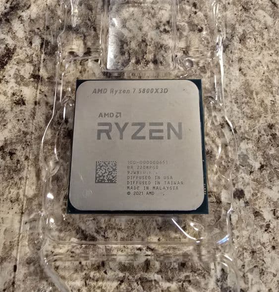 AMD Ryzen 7 5800X3D, 3.4 GHz 8 cores / 16 thread