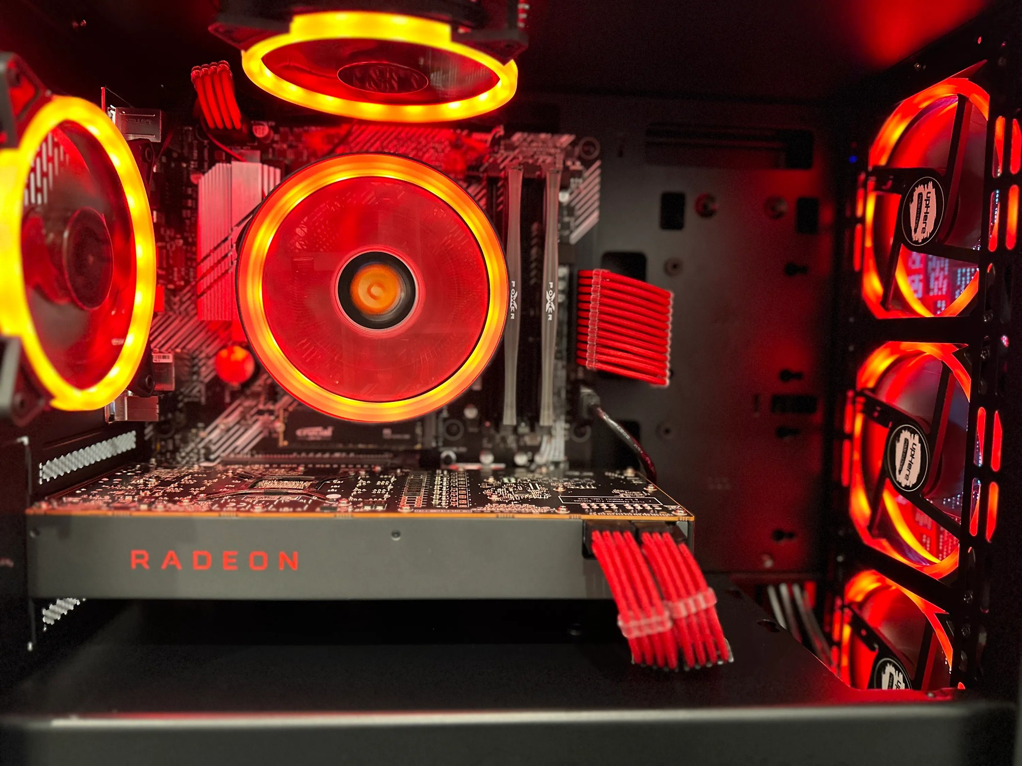 🛑🩸Red Team☄️🔴||Gaming PC-Ryzen 5 5500 6-Core -AMD RX 5700XT 8GB-500GB  SSD Drive-16GB DDR4 RAM