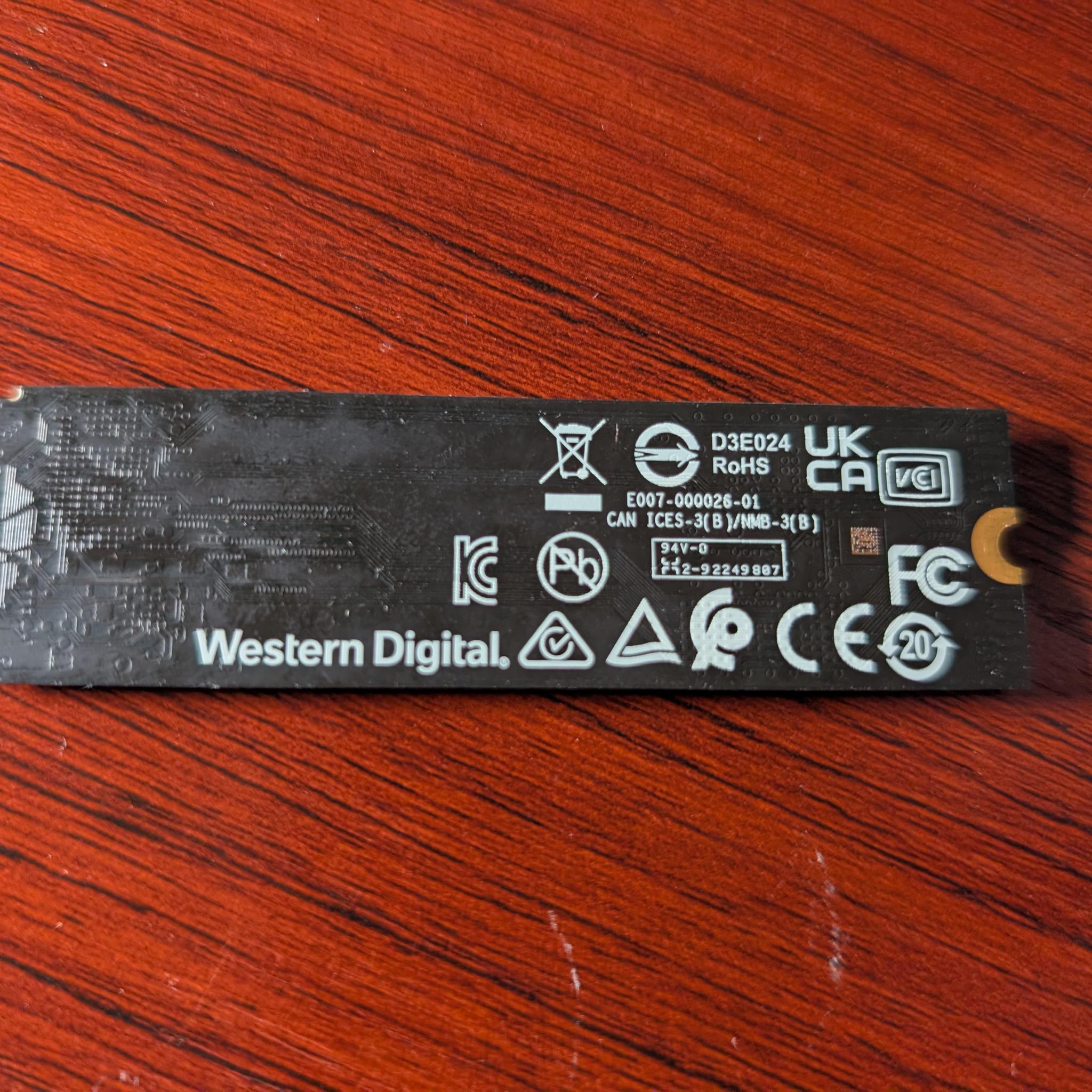 Western Digital Black SN770 2TB M.2 NVMe SSD