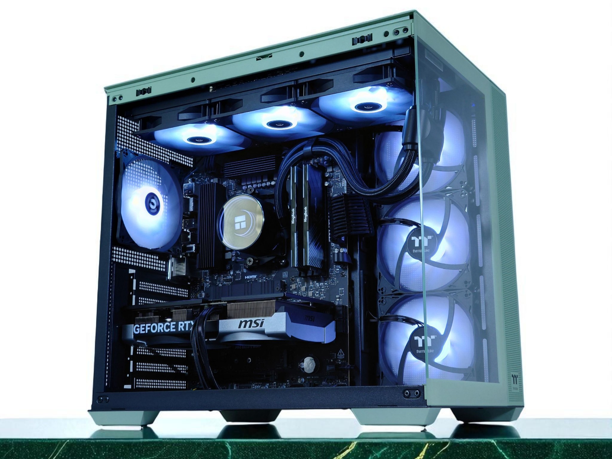 🌲Liquid Cooled Gaming PC🌲 Nvidia RTX 5070 12GB 🌲AMD Ryzen 7 7700🌲32GB DDR5🌲 1TB NVME