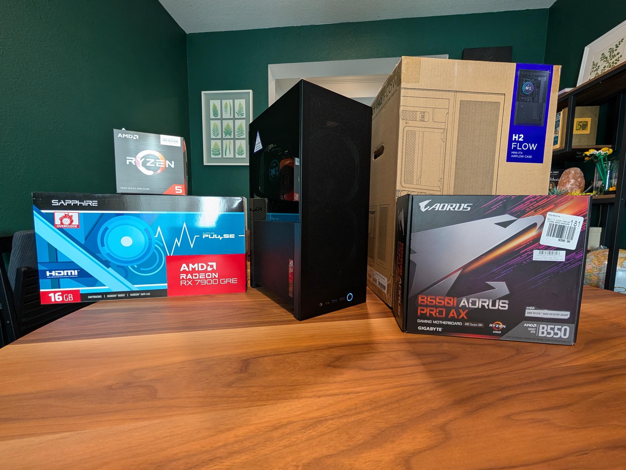 AMD Mini Itx RGB Gaming PC - 5600X3D | 7900 GRE 16GB | 32GB RAM | 2TB SSD | Liquid Cooler
