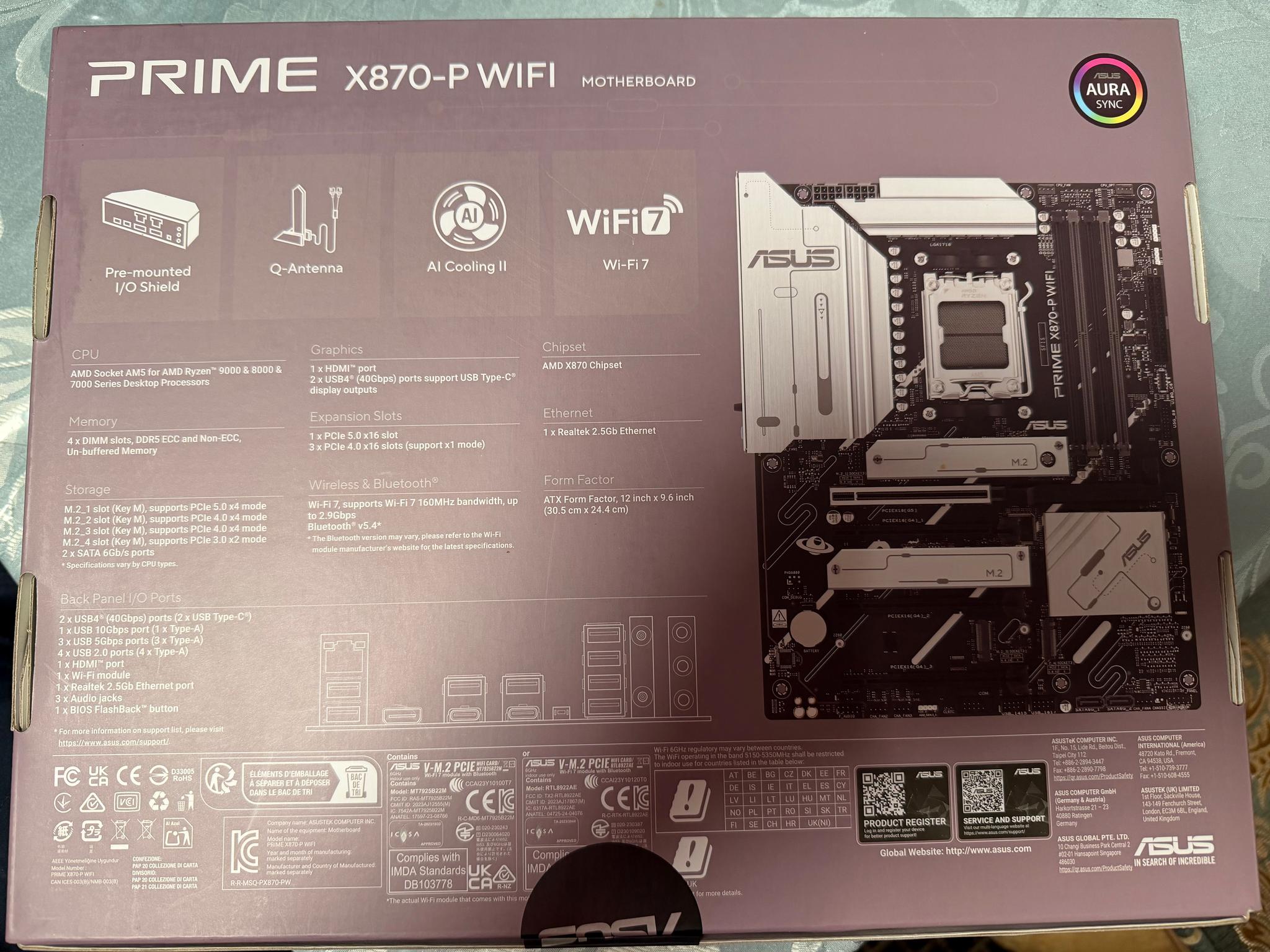 BRAND NEW ASUS X870-P Prime WiFi AMD AM5 ATX Motherboard