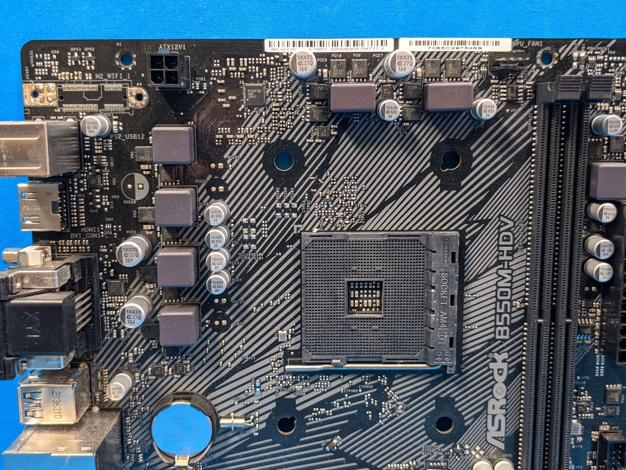 ASRock B550M-HDV REV. 1.02 AMD Socket AM4 DDR4 MicroATX Desktop Motherboard No I/O Shield