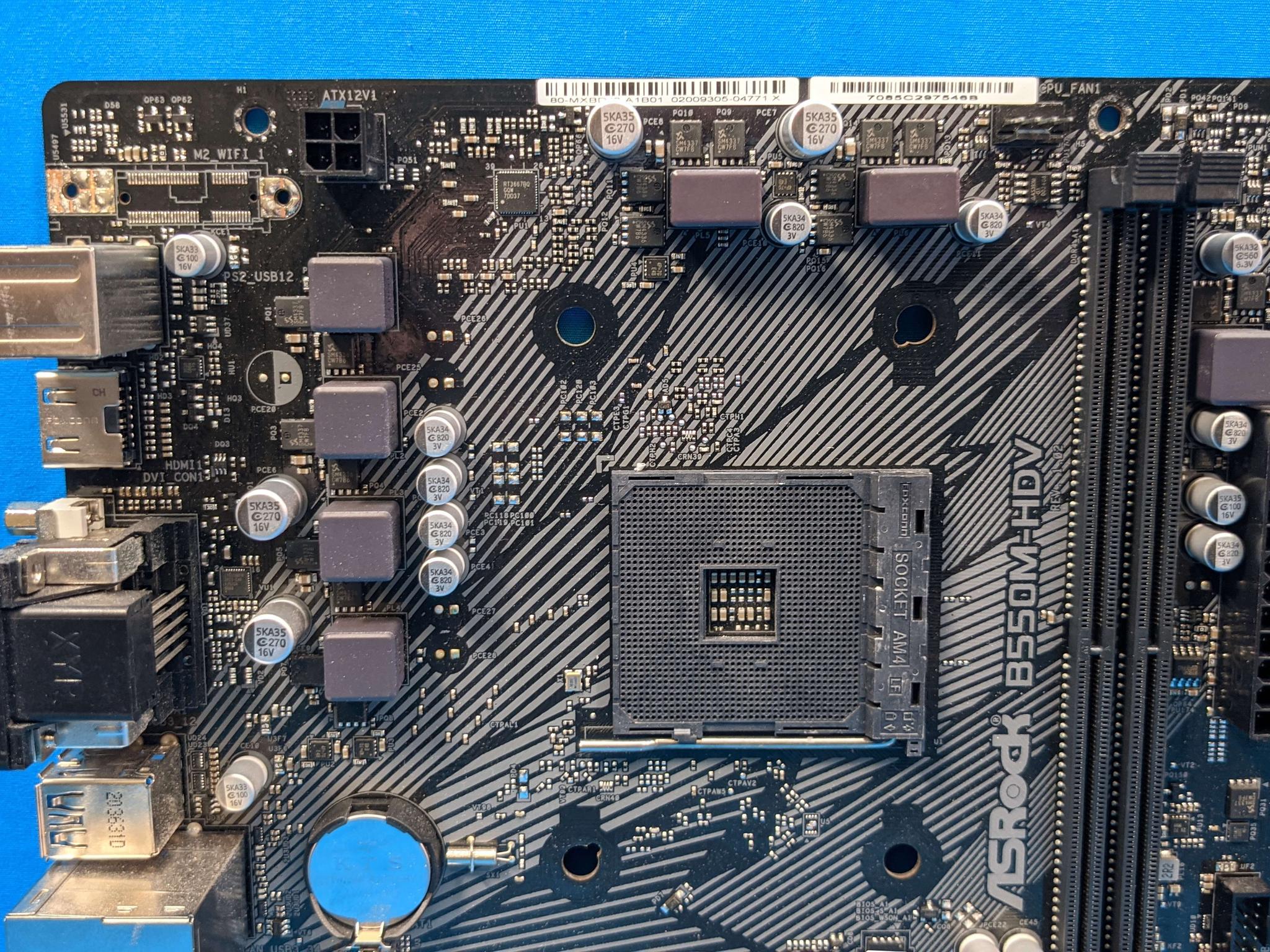 ASRock B550M-HDV REV. 1.02 AMD Socket AM4 DDR4 MicroATX Desktop Motherboard No I/O Shield