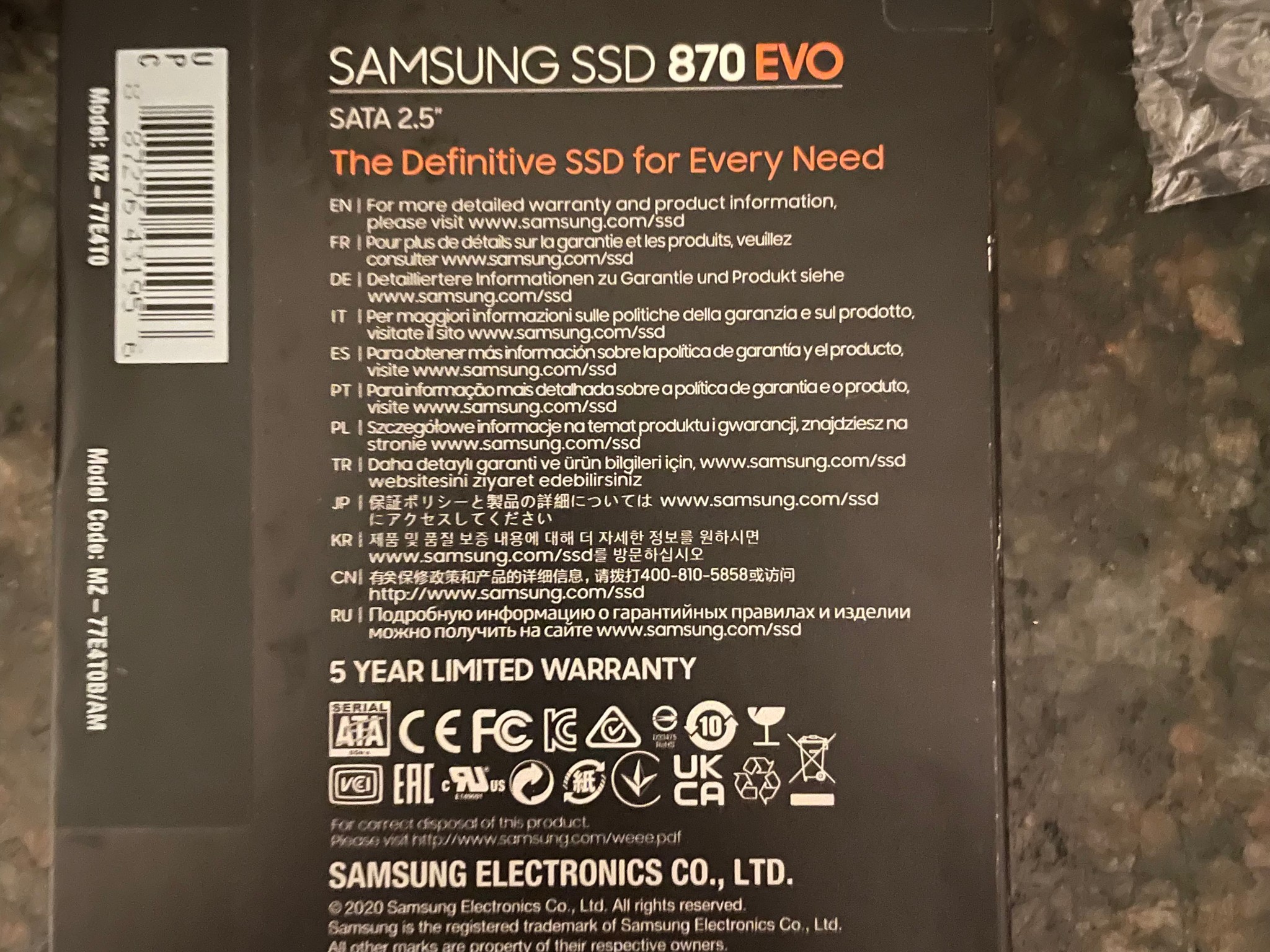 For sale: Brand new!Never Opened! Samsung 870 EVO 4TB SATA2.5 SSD! 300 below Samsung Price!