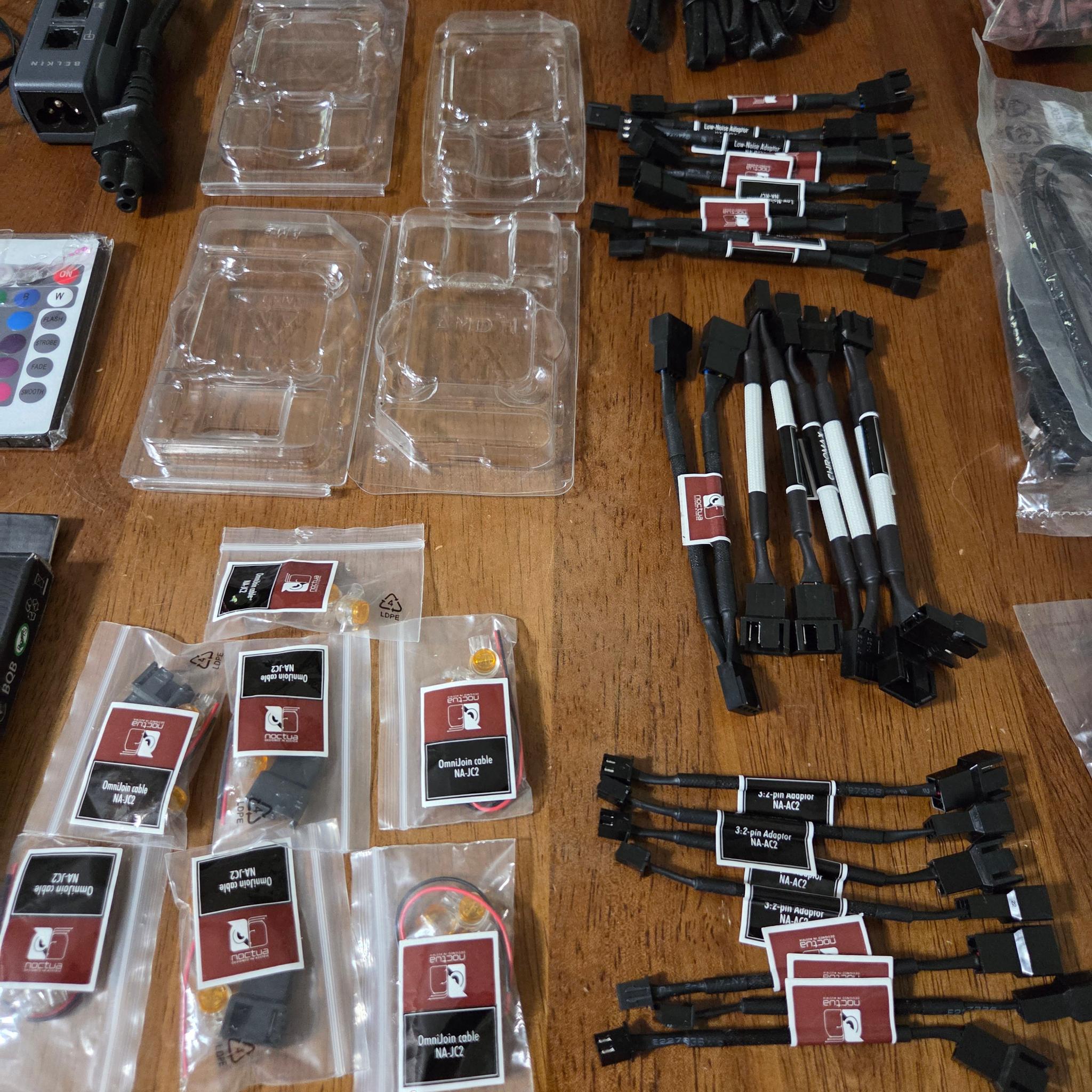 Assorted Computer Cables and Components Package Deal