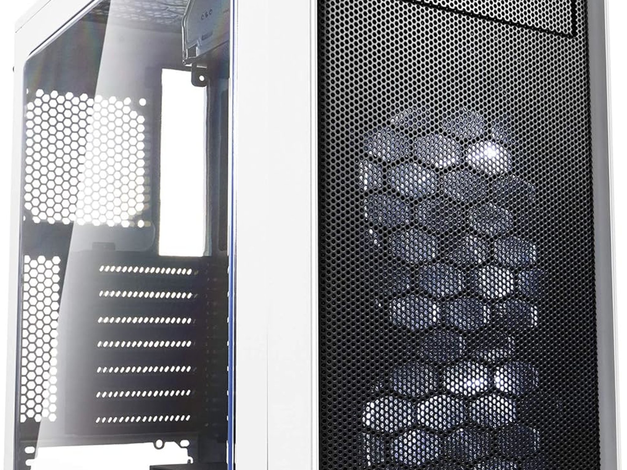 Fractal Design Focus G White ATX Mid Tower Computer Case + Powerspec 650 Watt ATX Power Supply.