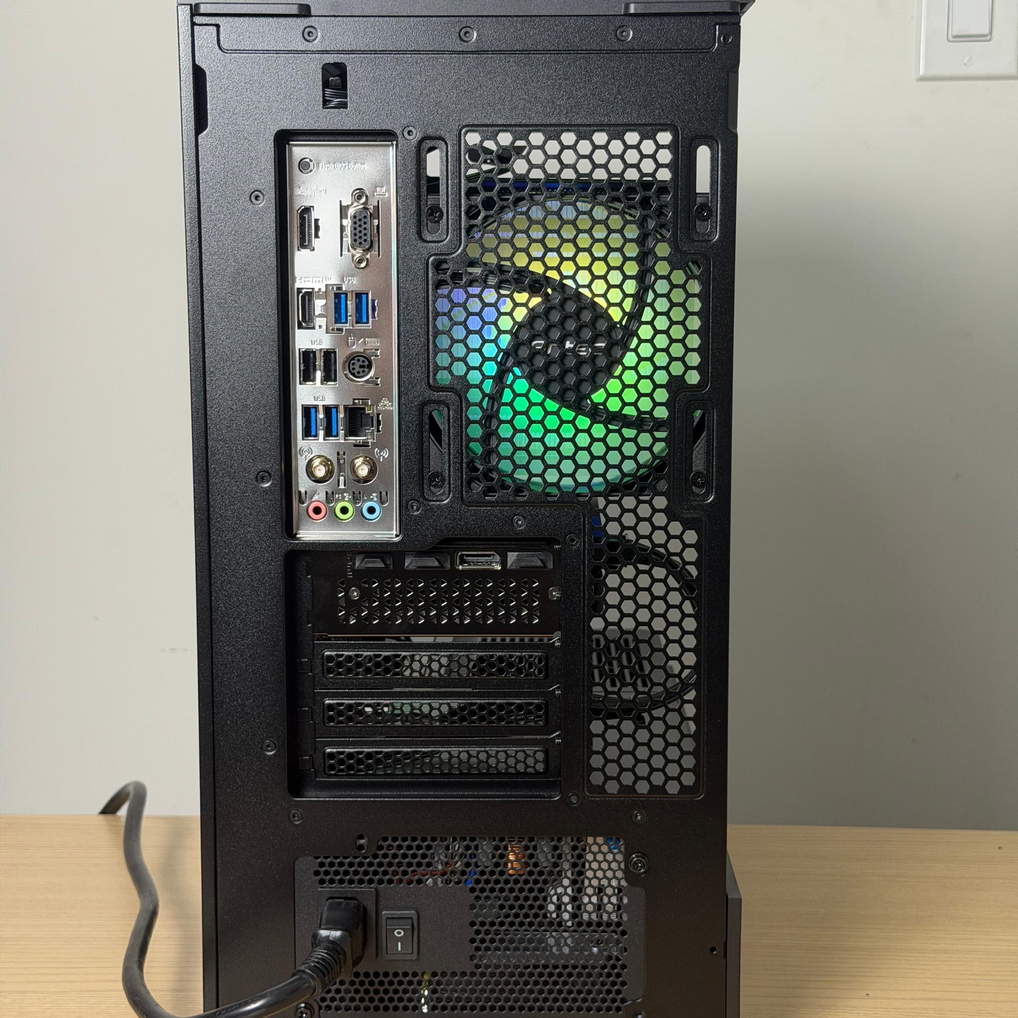 🖤♠️ Black Gaming PC ♠️🖤 RTX 5060 | Ryzen 5 5500 | 16gb RGB RAM | 1TB SSD - WiFi, BlueTooth