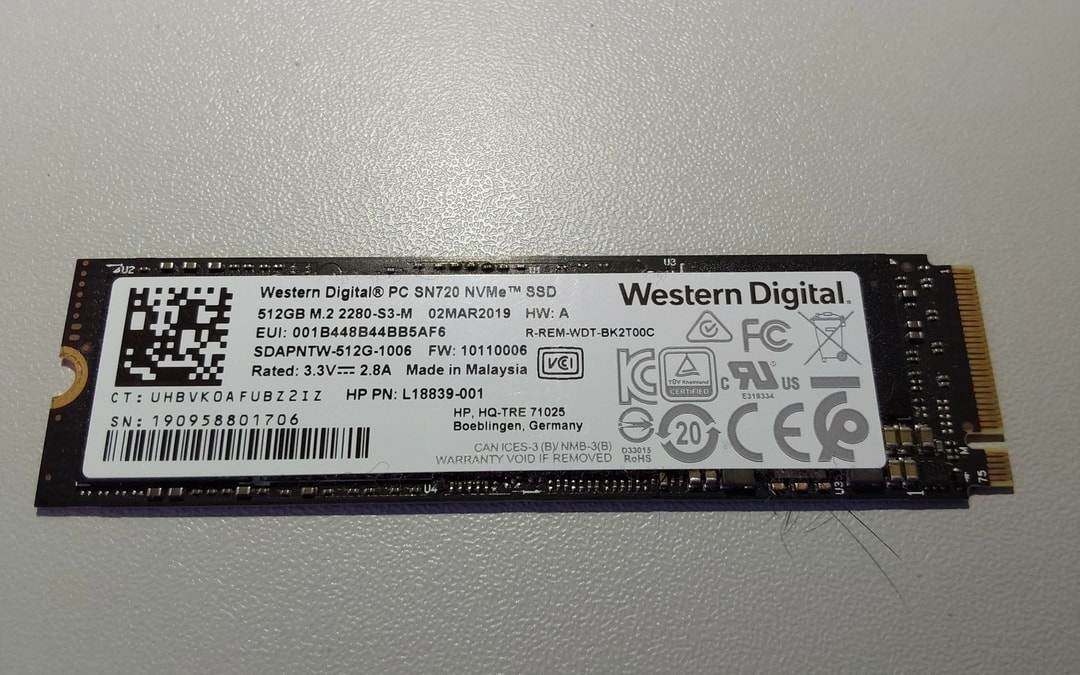 Western Digital PC SN720 NVMe 512GB SSD M.2 2280 | Jawa