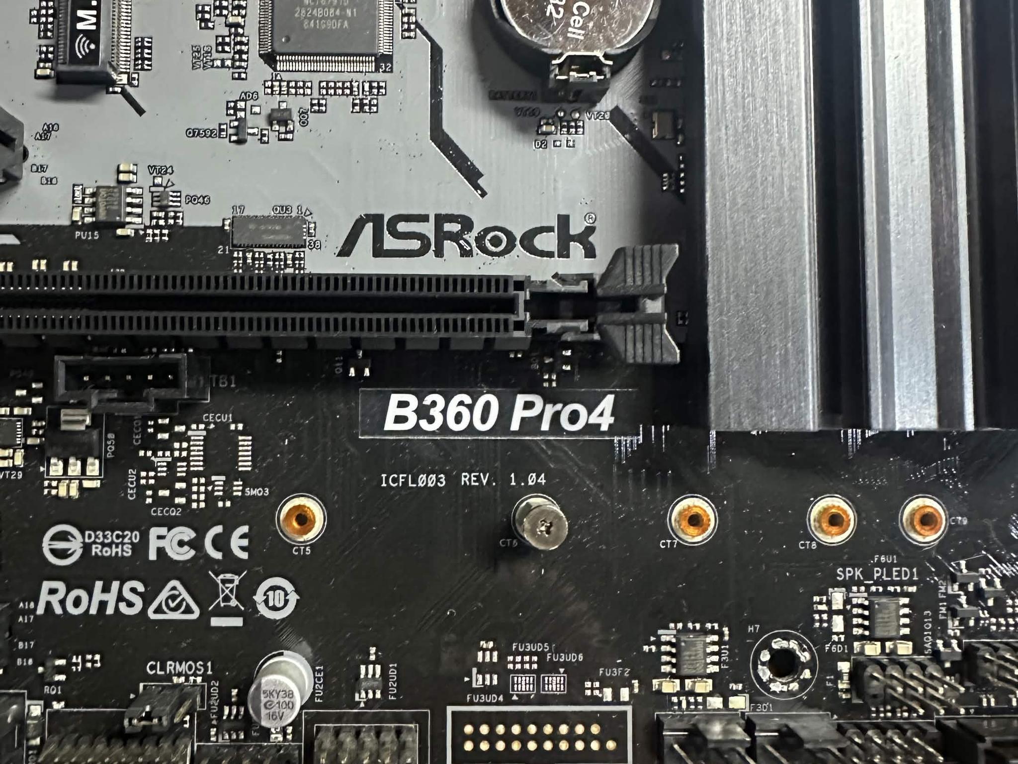 Asrock B360 Pro4 ATX Motherboard BENT/BROKEN PINS NOT WORKING