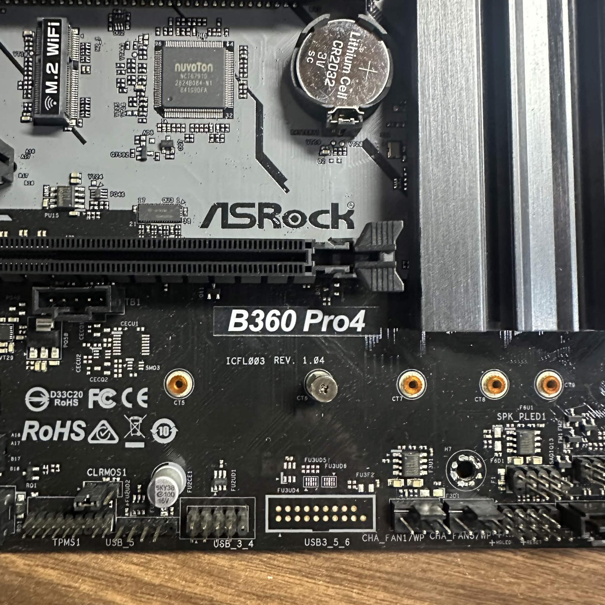 Asrock B360 Pro4 ATX Motherboard BENT/BROKEN PINS NOT WORKING
