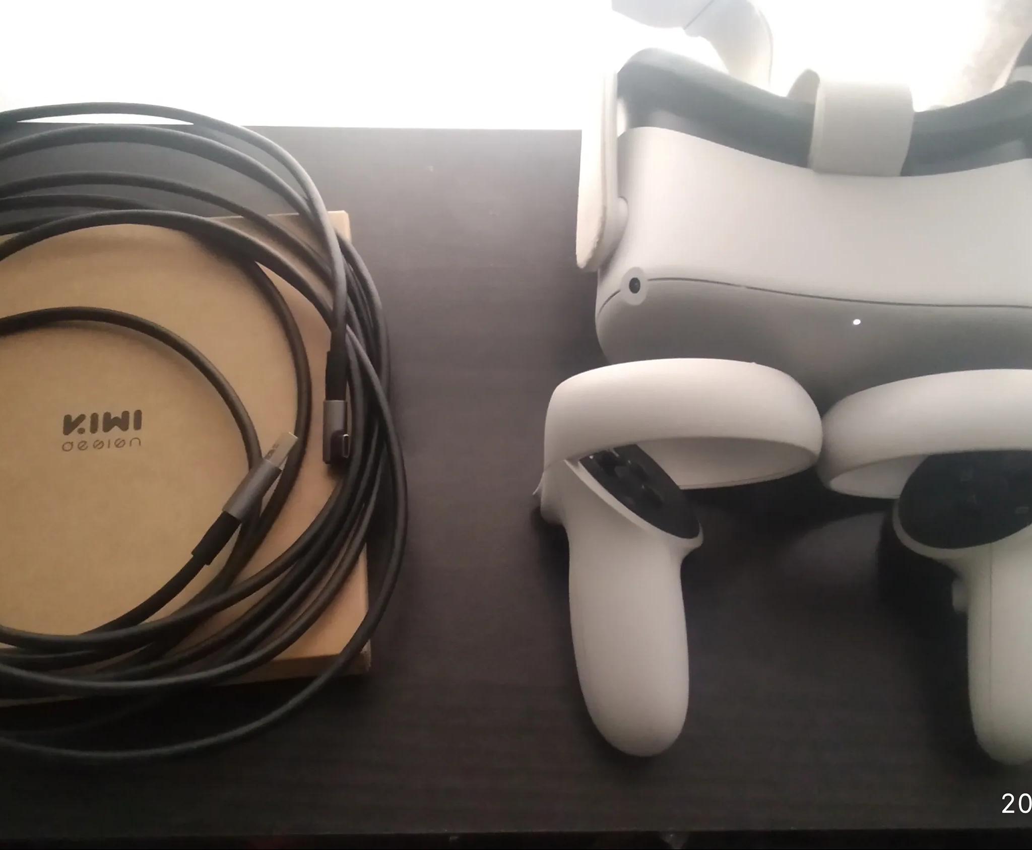 Oculus Meta Quest 2 - 256GB model with two controllers and 16ft Link cable for PCVR