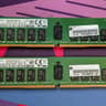 HP Samsung 16GB ECC DDR4 PC4-2400T 2x8GB M393A1G40EB Server Memory